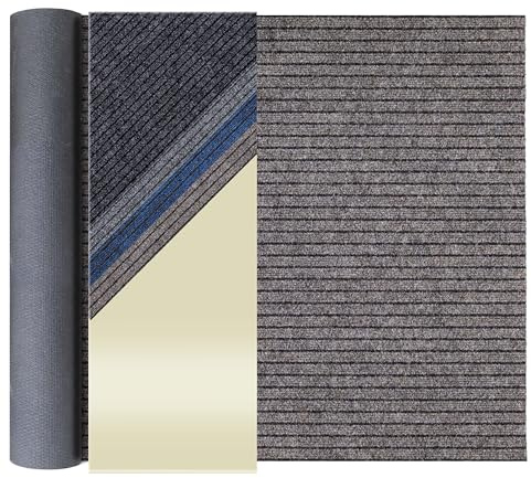 Primaflor Schmutzfangläufer Atlas | 100x300cm | Beige | Strukturierte Sauberlauf-Meterware mit Gel-Rücken, 7 mm Höhe und melierter Schmutzfangmatte für EIngang