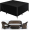 LCGOD Garden Furniture Covers - Waterproof, Heavy Duty 600D Oxford Fabric, Windproof, Anti-UV Outdoor Table Covers (230 x 165 x 80 cm)