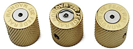 Guyker Guitar Knobs with 6mm Dia. Shaft Pots - Golden Tone and Volume Control Potentiometer Knob Replacement for Precision Electric Guitar or Bass (3 Piece)