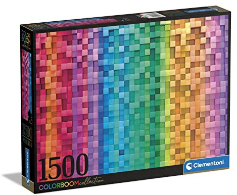 Clementoni - 31689 - Colorboom Collection Puzzle - Pixel - Puzzle 1500 Teile ab 14 Jahren, Erwachsenenpuzzle mit Wimmelbild, Geschicklichkeitsspiel für die ganze Familie