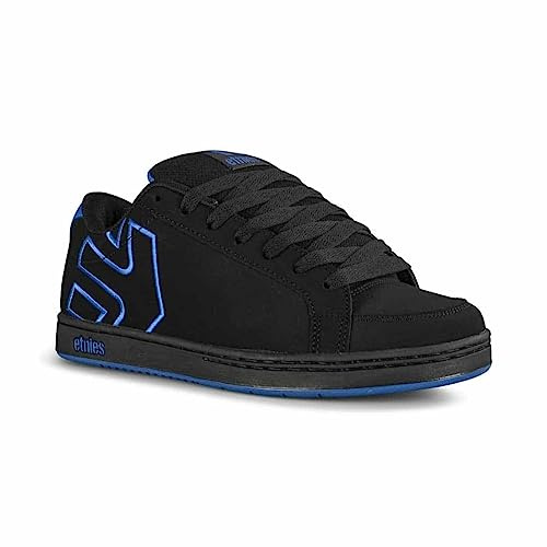 Etnies Kingpin 2 – Scarpe da Skate da Uomo in Nabuk Sintetico, Ammortizzazione in Eva, Suola in Gomma - Black/Black/Royal - 49