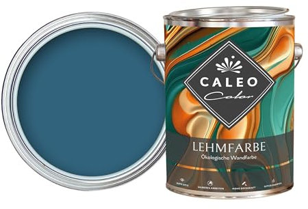Caleo Color Lehmfarbe WALGESANG Blau, 0,15 Liter - ökologische Wandfarbe für Wohnzimmer und Co. - hoch deckend, tropffrei, geruchsneutral