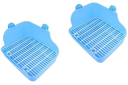 Mipcase 2st Hamster Kaninchen Quadratische Toilettenschüssel Frettchenkäfig Kaninchenkäfig Einstreu-Haustier-toiletten-Trainer Kleiner Ständer Igelkäfig Dreieck Meerschweinchen Chinchilla