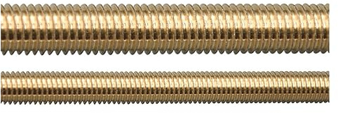 TULDYS WALENI 2PCS Messing Gewindestange M2 M2,5 M3 M4 M5 M6 M8 M10 Länge 250mm Lange Messing Bolzen Vollgewinde Welle Stange Bar Stud(M2.5 2PCS)