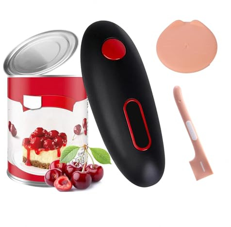 Electric Can Opener, Electric One Touch Button Left Handed Can Opener, Suitable for Opening Cans of Various Sizes Electric Canopener
