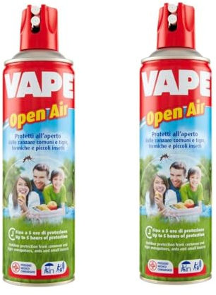 Vape Insetticida Repellente Spray Anti Zanzare, Vespe e Cimici (Vape Open Air, 2)