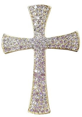 Strass-Kreuz-Brosche für Frauen und Mädchen, Kristall, christliches Kreuz, Stern, Anstecknadel, funkelnd, religiös, Unisex, Glaube, leicht, Kleid, Accessoires, Schmuck, Geschenk