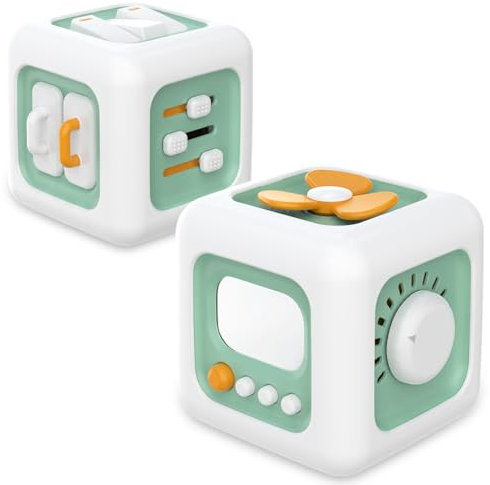 lerrbo Sensorisches Spielzeug für Kleinkind 1-3|Montessori Spielzeug ab 1 Jahr|Reisespielzeug für 12-18 Monate Baby|Beschäftigungswürfel Geburtstagsgeschenk Christmas für 1 Jahr alt