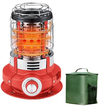 dmqdu Riscaldamento esterno, riscaldatore da patio - Bruciatore portatile da campeggio, riscaldatore per spazi esterni 1500 W riscaldatore per riscaldante portatile stufa con copertura
