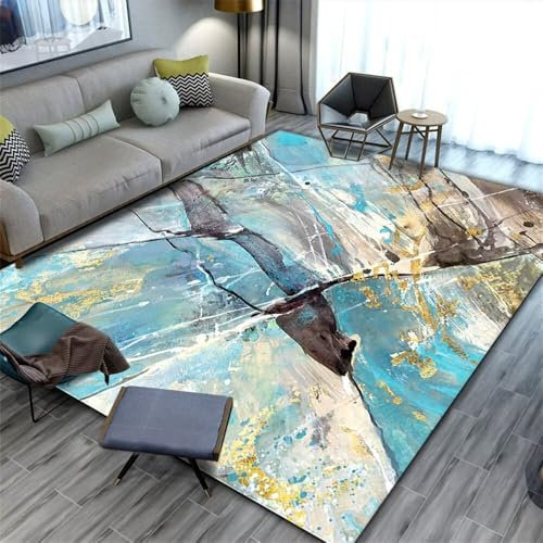 RUGMRZ Auto Teppiche Moderne Geometrie, Mode, Einfachheit, Wohnzimmer, Sofa, Schlafzimmer, Anti-Rutsch Teppiche Für Schlafzimmer Mehrfarbig Wohnzimmercouch Teppich Waschbarer Teppich Wasch 100X160CM