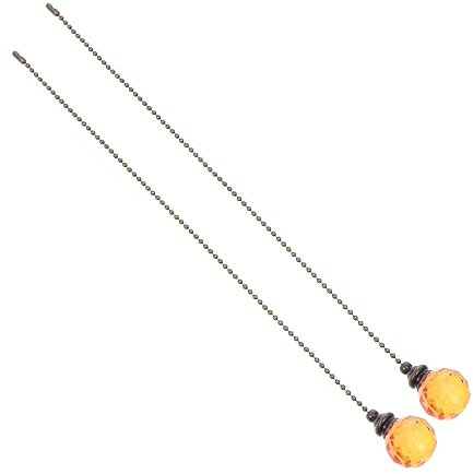 DOITOOL Gold Light Pull Chain Chandelier Pendant Ceiling Fan Chain Ceiling Fan Charms for Decor