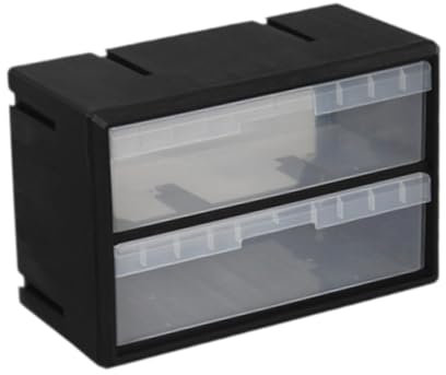 Sharplace Armadio portaoggetti con cassetti, organizzazione del Garage, Contenitore, Cassetta degli Attrezzi per ferramenta, 2 Cassetti