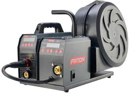 PATON ProMIG-200-15-2 200 Amp MIG Welding Machine 3 in 1 MIG Welder 400V Welding Machine kit, 2-Roller Wire Feed, Professional Inverter, MIG Torch, Electrode Holder, Ground Holder