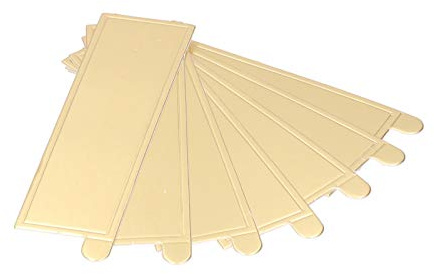 100PCS Gold Mini Rectangle Mousse Cake Boards, Cupcake Base Dessert Display Tray, Cardboard Decoration Tools, 5.1x1.6in, with a Small Handle, for Large Scale Events and Catering