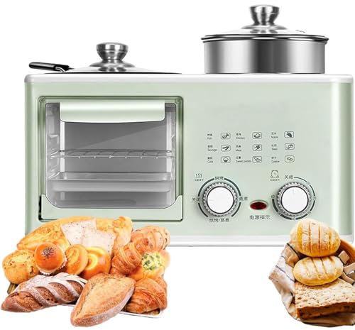 Macchina per la colazione da 1200 W, multifunzione, con tubo di riscaldamento a doppio tipo S, timer da 0 a 60 minuti, ideale per casa, ufficio, appartamento e dormitorio
