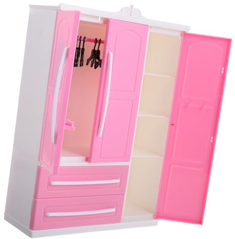 Supvox Doll Closet Möbel Kleiderschrank Für Puppen Mit Kleiderbügeln Platzsparender Kleidung Organizer Für Puppenhaus Junge Mädchen Spielzeug Aufbewahrung Stilvoll Und Funktional