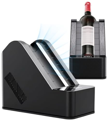 ZHJOPP Decantador de Enfriador de Vino eléctrico de una Sola Botella, Enfriador de Vino portátil con Temperatura Ajustable, Adecuado para Acampar, Fiesta