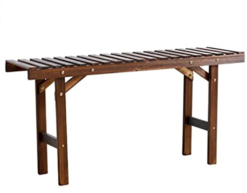 Estante de escalera duradero marrón para plantas de interior y exterior, estante de flores de suelo a techo, soporte para macetas de balcón y jardín, 100 x 25 x 48 cm, perfecto para decoración del