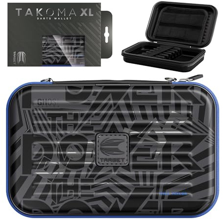 Target Darts Phil Taylor Ghost Series XL Takoma Wallet, Regular – Darts Case, Black/White Storage Cases, “The Power” Zipper Dart Holder, Professional Accessories – Holds 6 Fully Assembled Darts