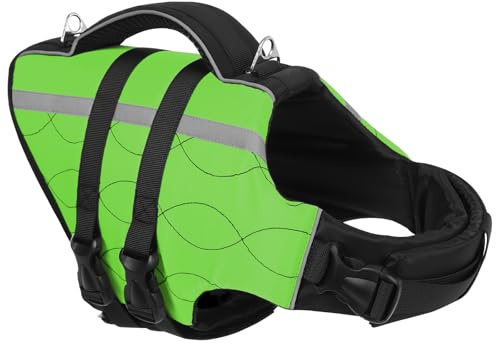 KONVINIT Hunde Schwimmweste Rettungsweste für Kleine Hunde, mit Nackenschutz & Exklusivem Stickdesign, Hoher Auftrieb, Verstellbar, Reflektierend – für Schwimmen, Boot, Sicherheit
