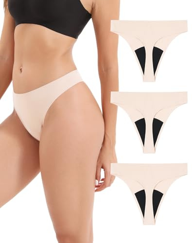 INNERSY periodiska underkläder sträng lätt blödning sömlösa perioder underkläder tanga 3-pack