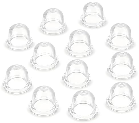 12 Pièces Poire d'Amorçage Debroussailleuse, 19 mm/22mm Pompe Amorcage Debroussailleuse, Transparente Tasse D'huile de Carburateur, Pompe d'Amorcage Pour Tondeuse, Débroussailleuse et Souffleur