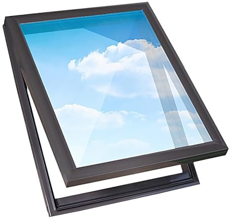 Finestra da tetto ventilata per solarium soffitta, lucernario di osservazione del ponte, dimensioni fisse 0,8 x 0,6 m