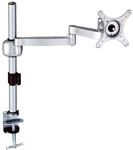 Allcam MDM04 Single Monitor Arm Stand w/Desk Mount Clamp & Grommet for 17-27 LCD/LED in Silver