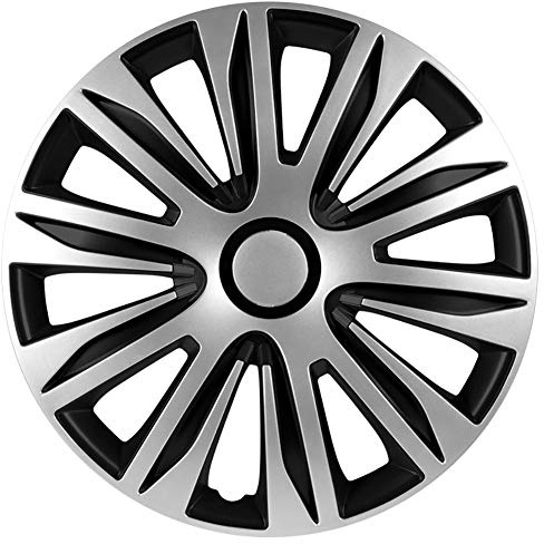 AutoStyle 4er Set Radzierblenden Nardo 15-Zoll Silber/Schwarz