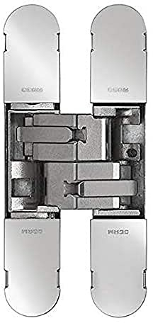 Carlisle Brass CI001130NIK00 - Cerniera a scomparsa regolabile in nichel, modello Pozi Ceam 3D, 134 mm x 24 mm