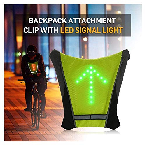 FANCYWING Ciclismo Zaino Accessorio W/LED Indicatore di direzione, Bike Remote Control LED Indicatore di direzione Gilet Riflettente per Ciclismo, Running Walking Sicurezza di Notte Impermeabile