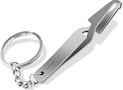 Kreuzpinzette Zeckenpinzette Zeckenzange für Tiere Hunde mit Schlüßelanhänger Idealer Zeckenentferner aus Edelstahl