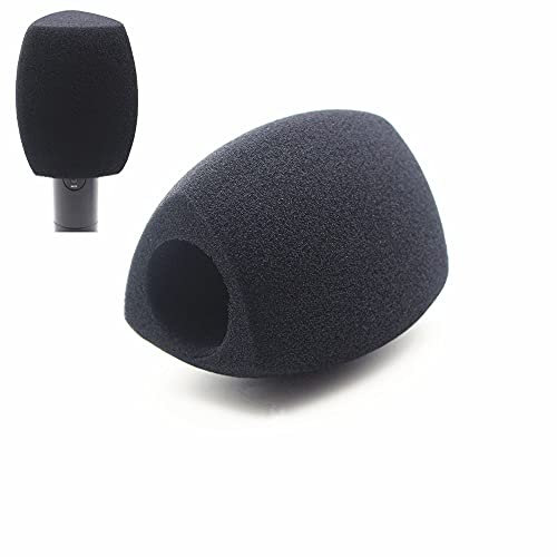 Saidbuds Pare-Brise en Mousse pour Microphone à Main - Couverture d'Interview (Noir)