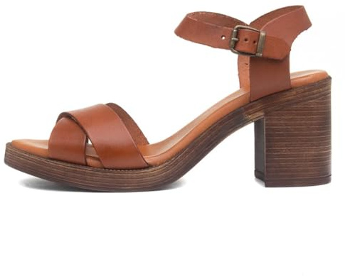 Hush Puppies Women's Georgia Heeled Sandal, Tan, 6 UK