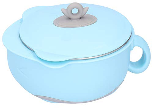 Casseruola con isolamento termico Scodella per bambini Contenitore per alimenti in acciaio inossidabile Stoviglie Utensili da Può contenere zuppe, stufati, tagliatelle, cereali caldi(Blu)