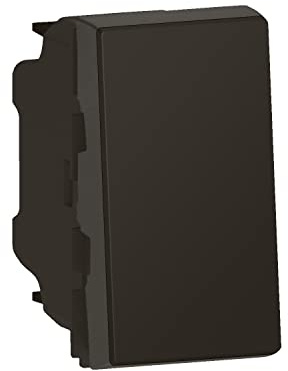 LEGRAND - Interrupteur Mural Simple ou Va-et-vient 10A Mosaic Easy-Led - Commande d'Éclairage 1 Module - Sans Plaque/Sans Support - Fabriqué En France - Noir Mat