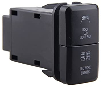 Barra de luz LED Doble automática para Coche de 12 V, botón de Interruptor de Encendido y Apagado Azul/Verde para Toyota Prado Hilux Landcruiser
