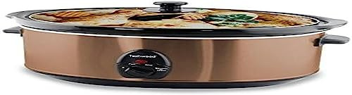 Techwood TMJ-4511 Slow Cooker, Edelstahl, Bronze, 4,5 l