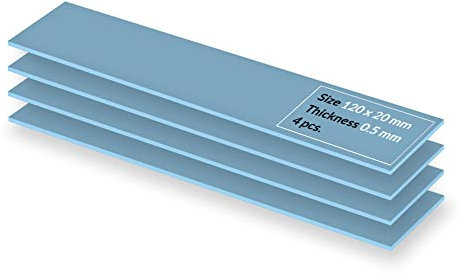 ARCTIC TP-3: Premium Performance Thermal Pad, 120 x 20 x 0.5 mm, (stackable to 2.0 mm without performance loss), 4 Pieces - High Performance, particularly soft, ideal gap filler, bridging gaps