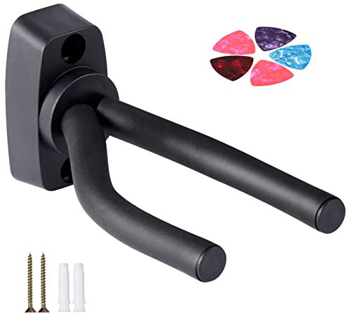 Vinabo Supporto per chitarra e chitarra elettrica, Stand Confezione da Supporto Gancio Montaggio a parete, Appendi Titolare per Basso Elettrico Ukulele Violino (1PC)