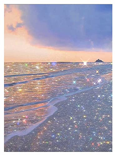 DCIDBEI Diamant Malerei Landschaft Glitzerndes Meer INS,DIY Rund Diamond Painting diamant painting fluoreszierend Kreuzstich für Erwachsene Kinder Wohnzimmer Schlafzimmer Büro Dekoration (40 x 50)