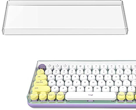 Geekria Tastatur-Staubschutz, kompatibel mit Logitech MX mechanischen Mini/Pop-Tasten, Keychron K2 HE/K2 75%, LOFREE Flow84, Tastaturabdeckung für 75% kompakte 84-Tasten-Tastatur (klares Acryl)
