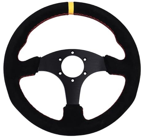INOKAI Volant Sport, Plat de Course de 13 Pouces 330mm en Cuir Universel Automatique pour Voiture (Color : 6)