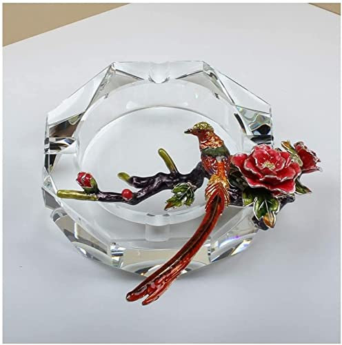EVANEM Kreativer Luxus-Aschenbecher Kristallglas Aschenbecher Dekoration High-End-Werbegeschenke 16,5X14cm