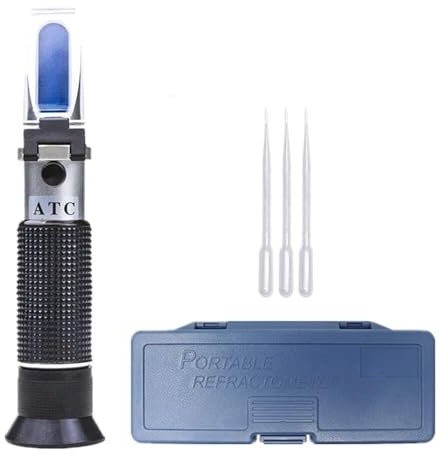 HPHPH ATC Refraktometer Frostschutzmittel Gefrierpunkt Kühlmitteltester Adblue Konzentration Ethylenglykol Autobatterie Refraktometer,mit ATC
