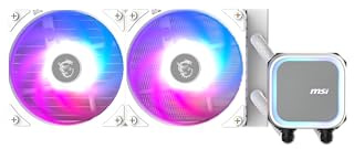 MSI MAG Coreliquid A13 240 White - AIO ARGB CPU Liquid Cooler - Radiatore da 240 mm - LGA 1851 Ready - Doppia ventola ARGB PWM da 120 mm, bianco