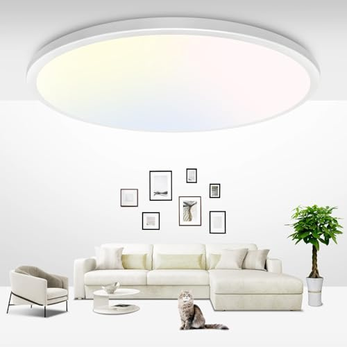 libtit Led Deckenleuchte 36W, Hell Deckenlampe 4200Lm Gro Ø42Cm, (Warmweiss Neutralwei Kaltweiss), Flache Deckenlampe Wohnzimmer, Modern Dünn Küchenlampe Für Decke Schlafzimmer Bad Flur