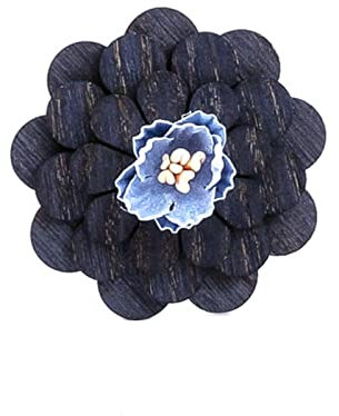 Jewellery Holz-Brosche, Herren-Anzug, Blumen-Brosche, handgefertigt, Damen-Revers, Blumen-Anstecknadel, Anstecknadel, Hut-Corsage, Corsage Jewellery