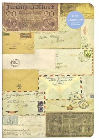 LIMEQKI Tagebuch Für Erwachsene Retro, Klein Gefühlstagebuch mit 80 Fotos/160 Seiten Malerei Kraftpapier B6 19 x 13 cm (Blau)