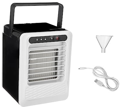 Garneck Ventilateur de Climatisation Portable Refroidisseur Air Personnel USB Humidificateur Air pour Maison et Bureau